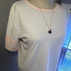White and Pink T Shirt